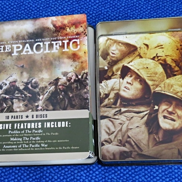 2 DVD Sets in Embossed Tin Cases GUADAL CANAL & THE PACIFIC - Picture 2 of 5